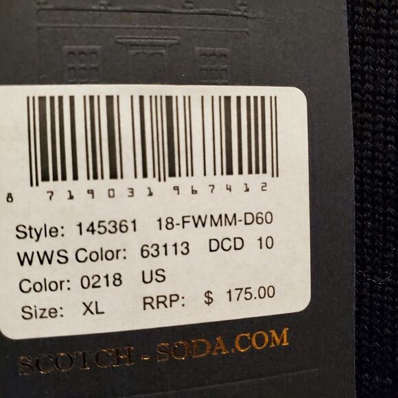 NWT $175 Scotch & Soda Wool Sweater Large Colorblock Snowflake Intarsia - Picture 5 of 8